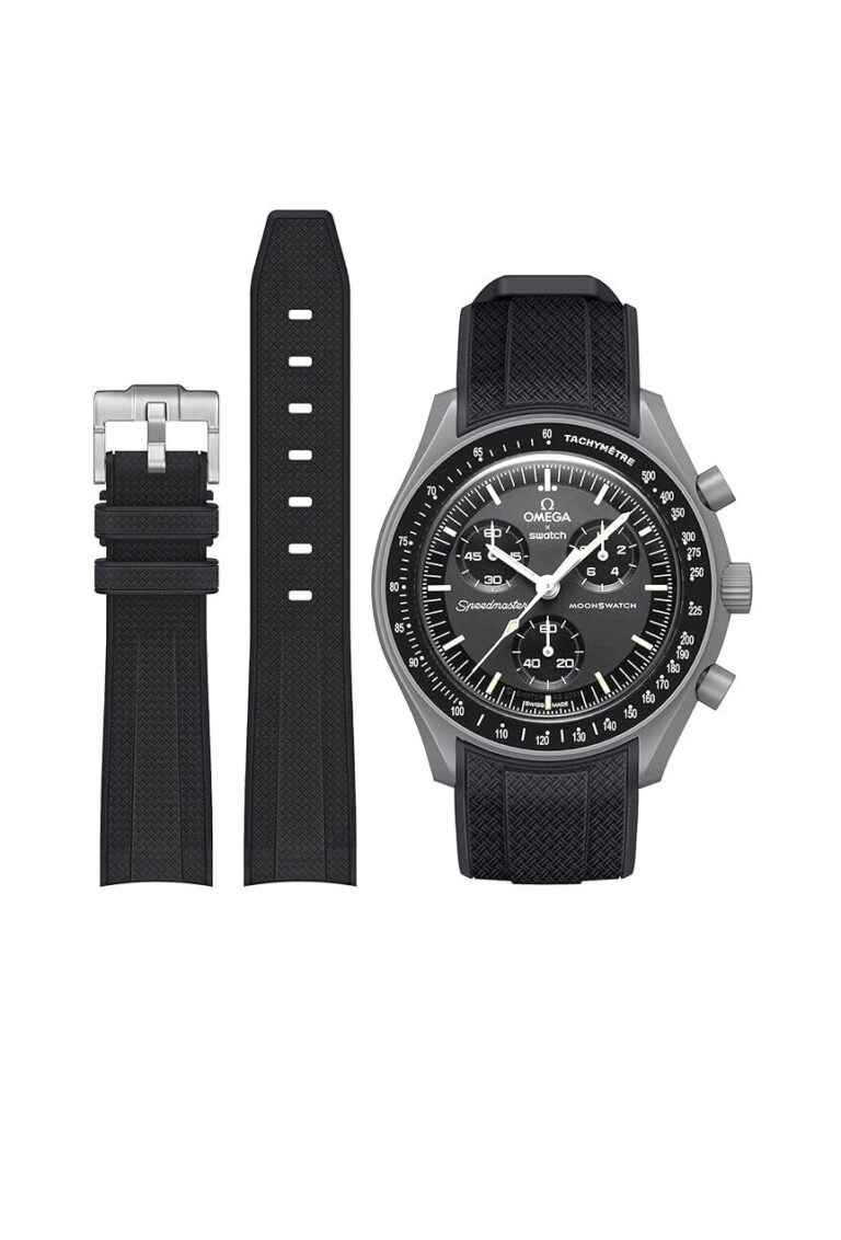 بند سیلیکونی مشکی امگا سواچ omega swatch